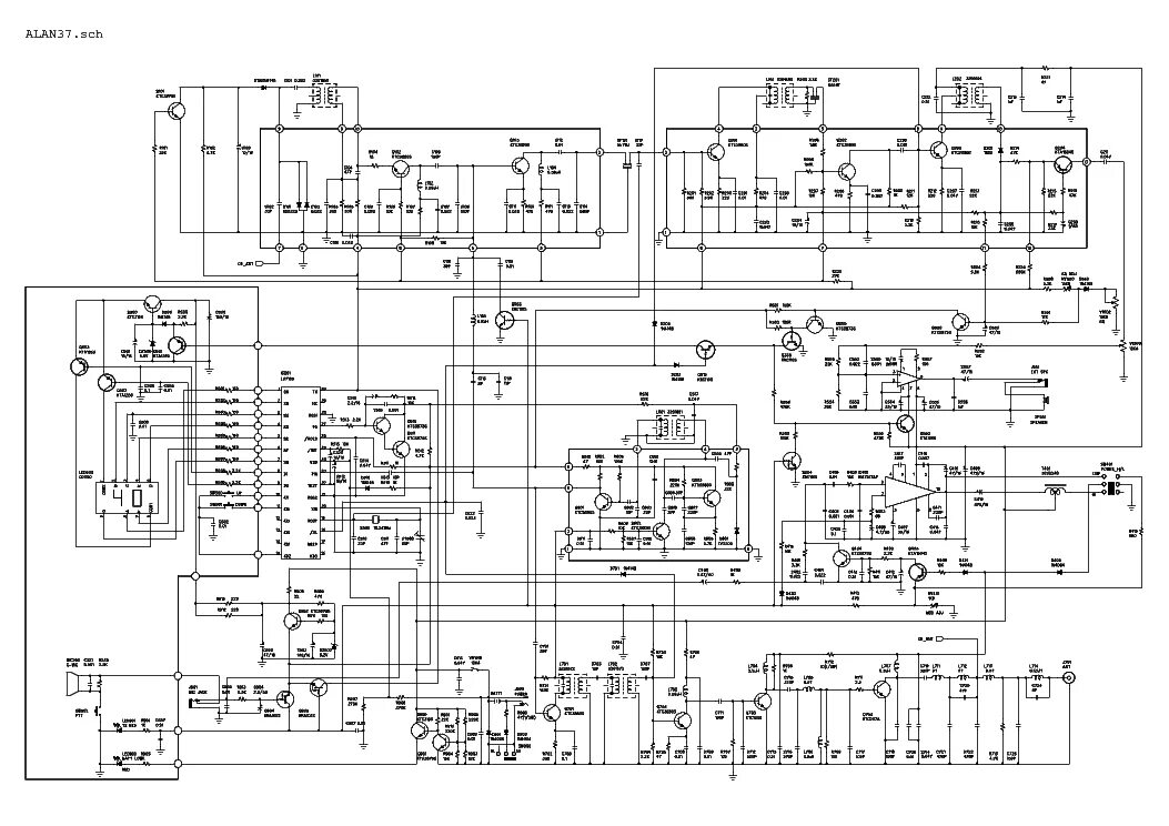 Рация схема электрическая принципиальная ALAN 503 Service Manual download, schematics, eeprom, repair info for electronic