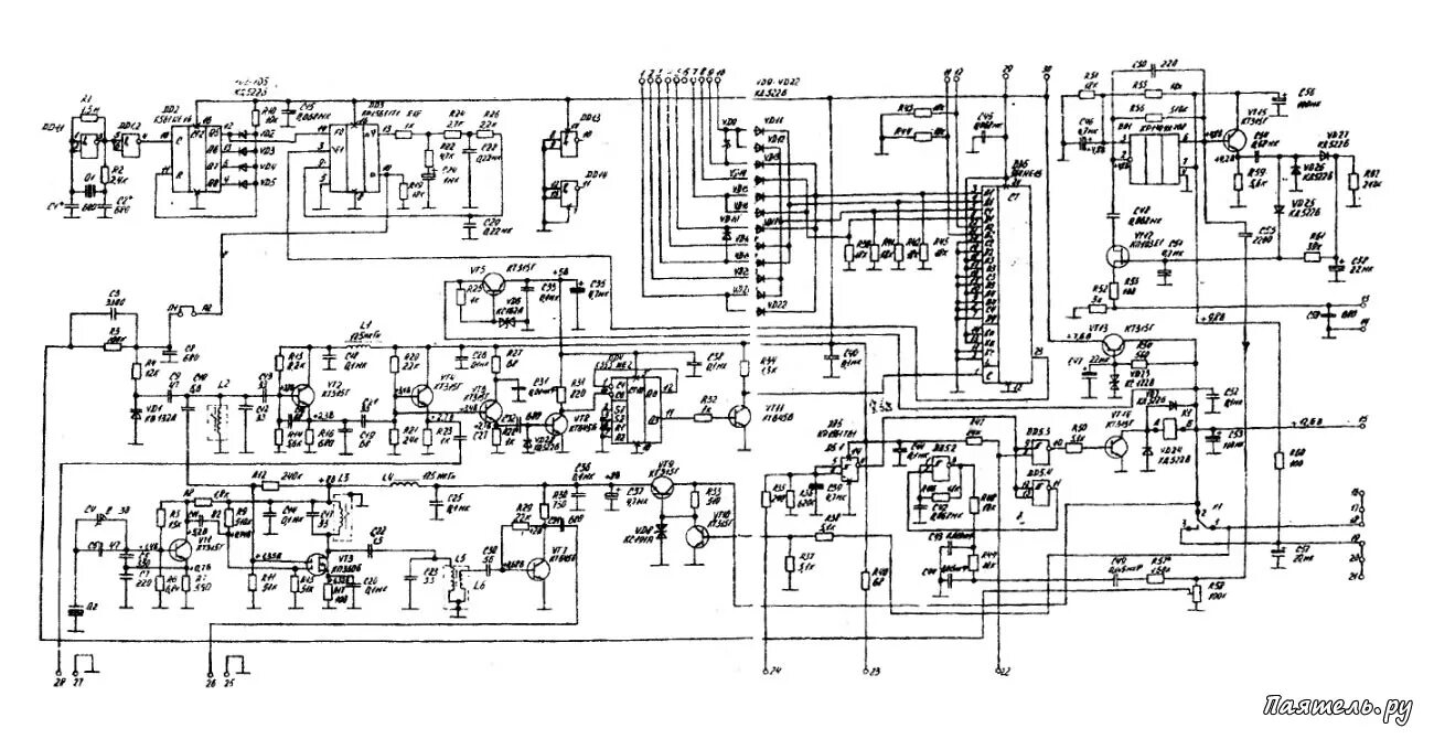 Рация схема электрическая принципиальная Схема радиостанции 27 МГц с частотной модуляцией " Паятель.Ру - Все электронные 