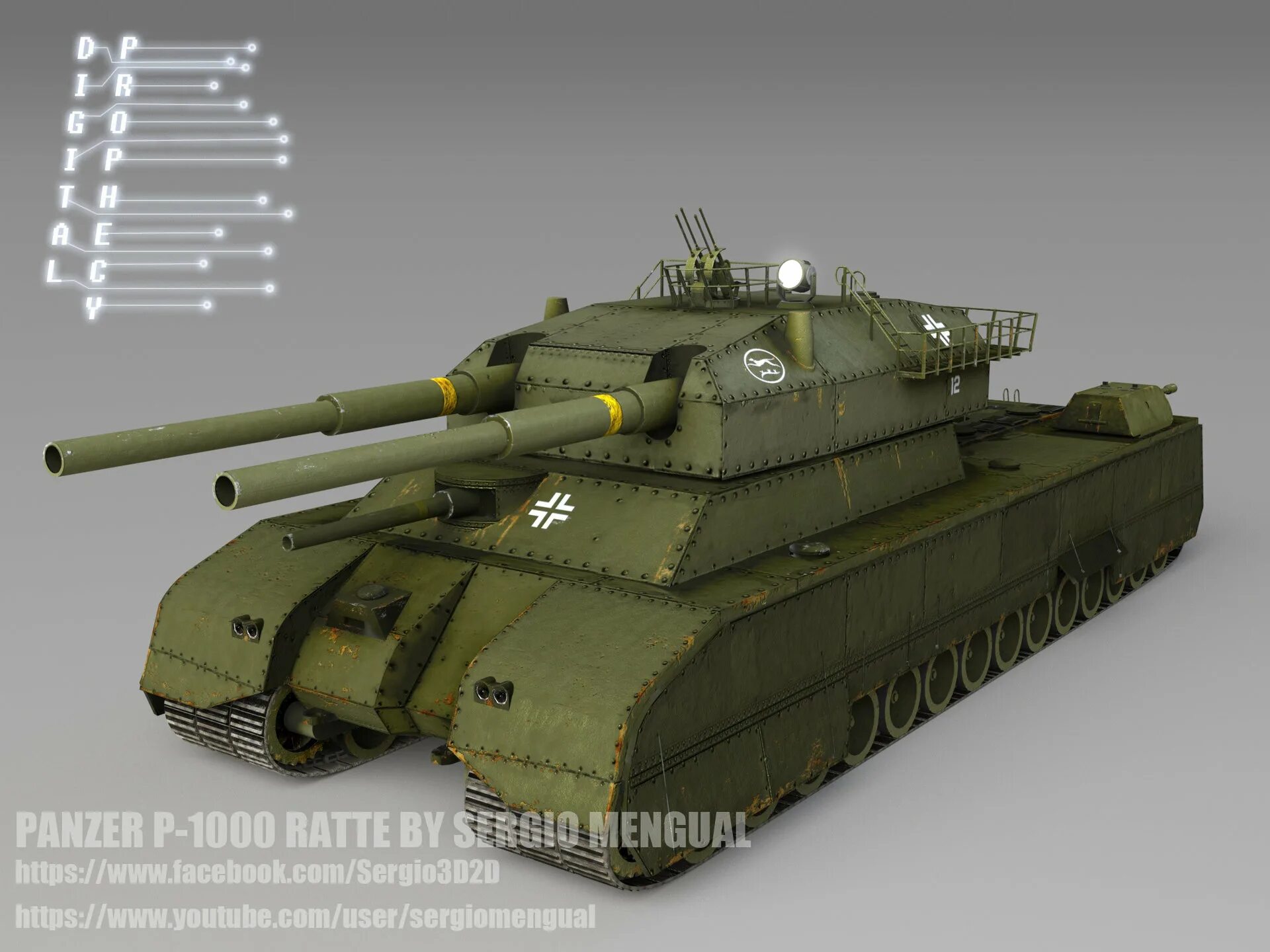 Ратта танк фото ArtStation - Panzer P-1000 Ratte Landkreuzer Tank By Sergio Mengual