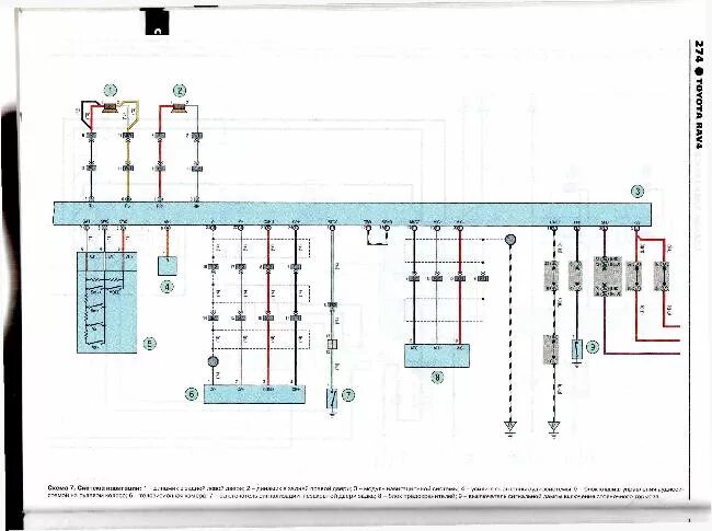 Рав 4 электросхема Цветные схемы электрооборудования Toyota RAV4 " Схемы предохранителей, электросх