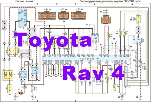 Рав 4 электросхема Схемы электрооборудования Toyota RAV4 ⋆ АВТОМАСТЕРСКАЯ - Ремонт авто и мото техн