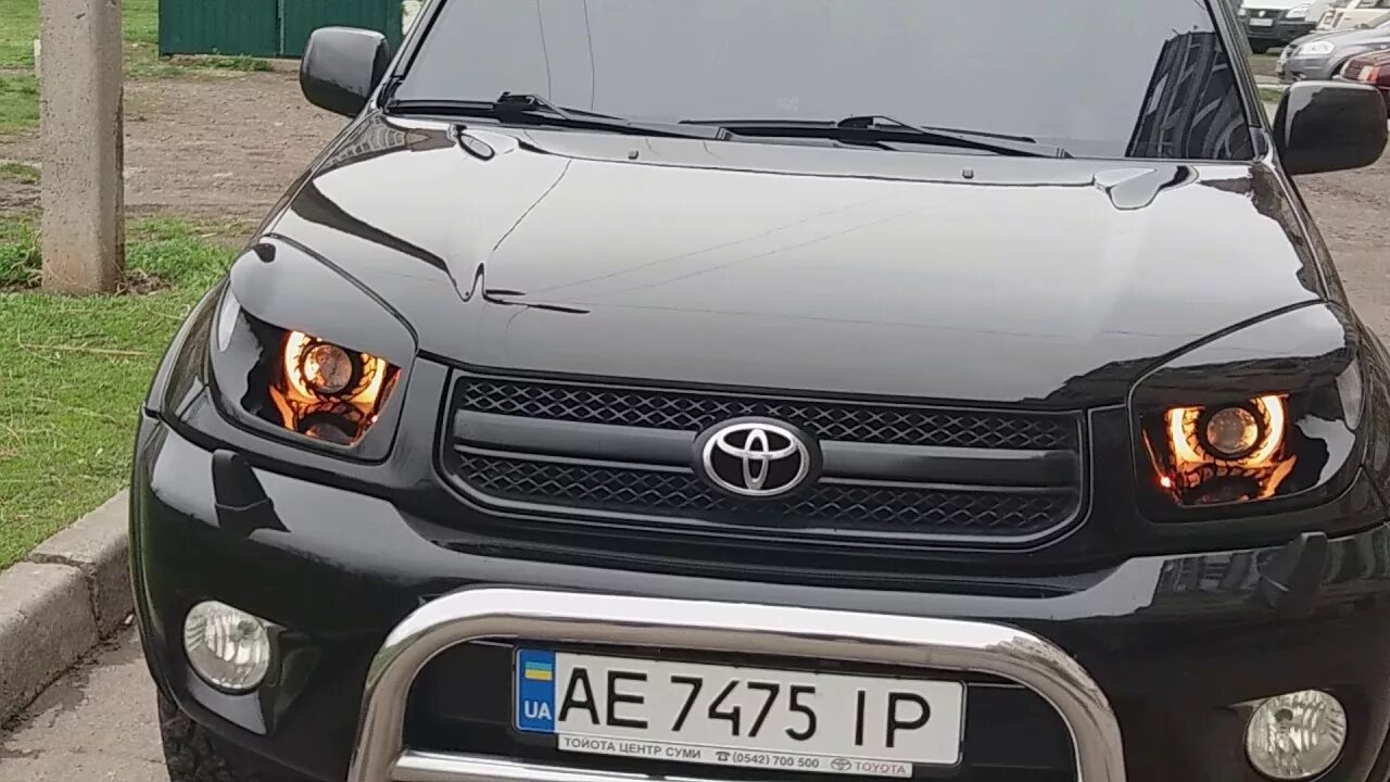 Рав тюнинг фар Toyota rav4 TUNING HEADLIGHTS Dragon lights - YouTube