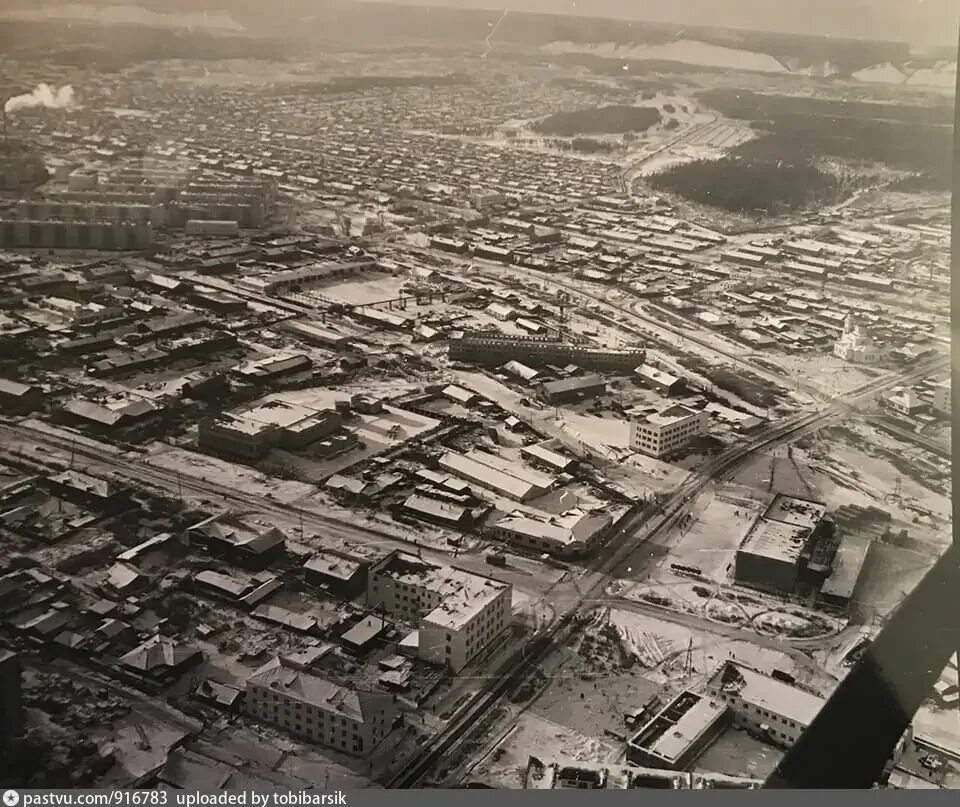 Район аэропорта в якутске старые фото Вид с телевышки на запад - Retro photos