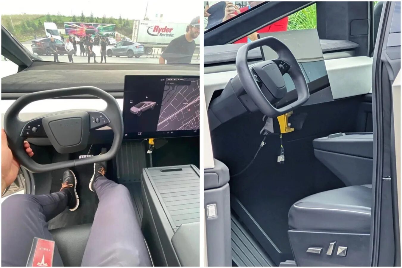 Район фото салона Latest Cybertruck interior shots reveal Tesla's rejection of sensible user inter