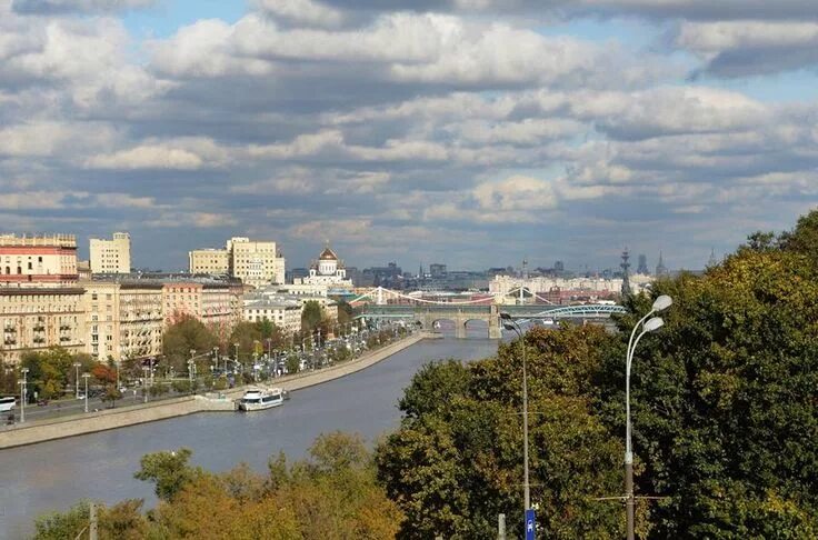 Район хамовники в москве фото Вид на Хамовники со смотровой площадки РАН Город, Площадка, Вид