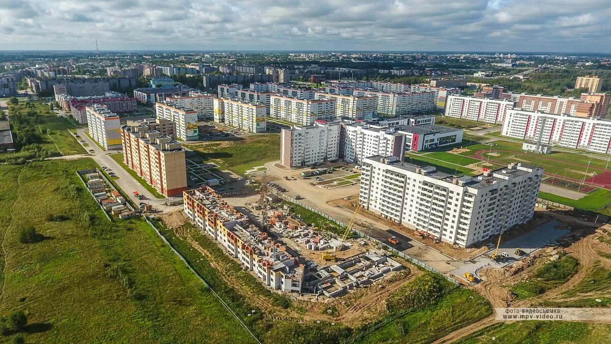 Район ивушки великий новгород фото Строительство новых домов в районе Ивушки - город Великий Новгород, Новгородский