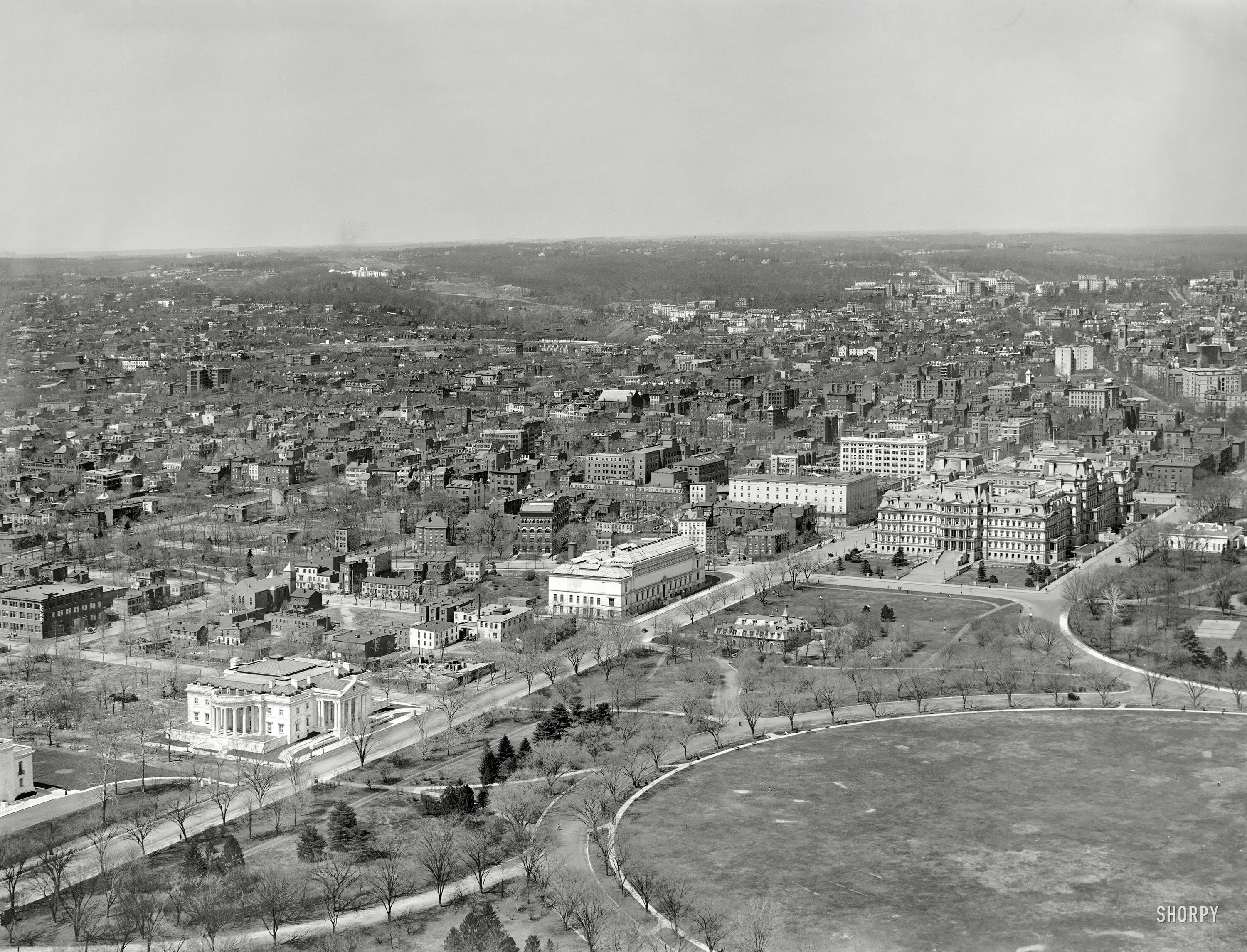 Район ретро фото Shorpy Historical Photo Archive :: Seventeenth Street: 1911 Aerial view, Washing