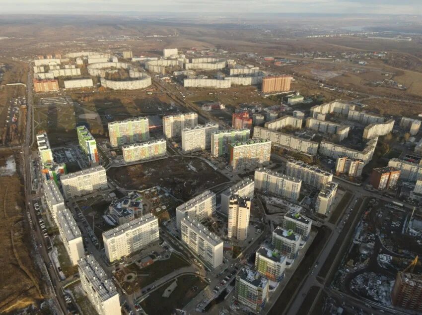 Район солнечный красноярск фото Житель Солнечного Красноярска поделился фотографиями микрорайона с высоты птичье