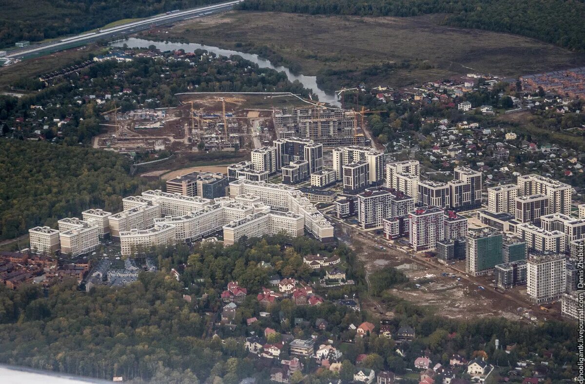 Район внуково москва фото Москва с самолёта около Внуково Жабкин Дзен