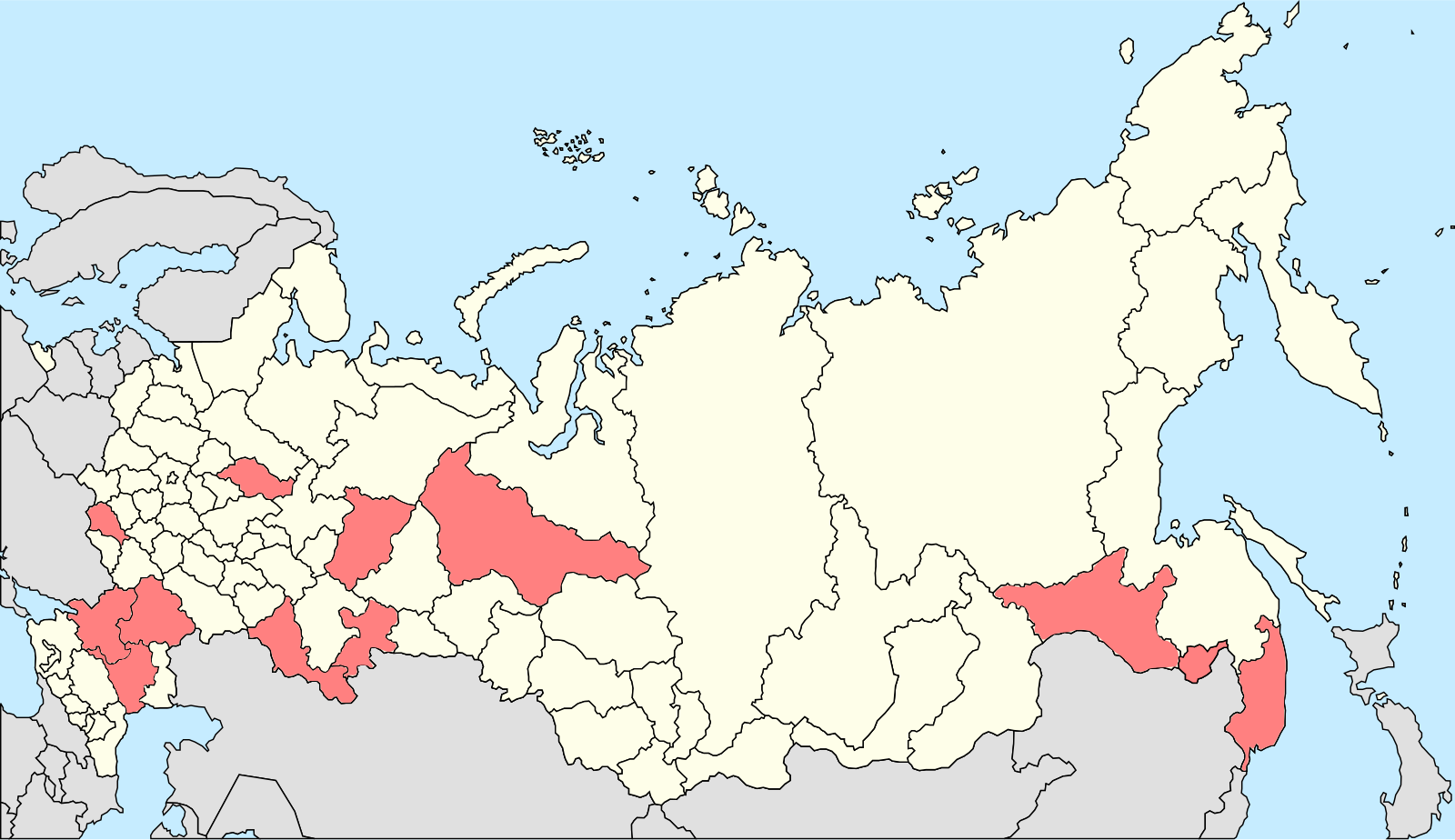 Районы россии фото File:Federal subjects of Russia with Oktyabrsky District.svg - Wikipedia