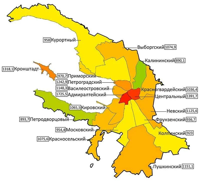 Районы санкт петербурга фото Санкт петербург границы фото YugNash.ru