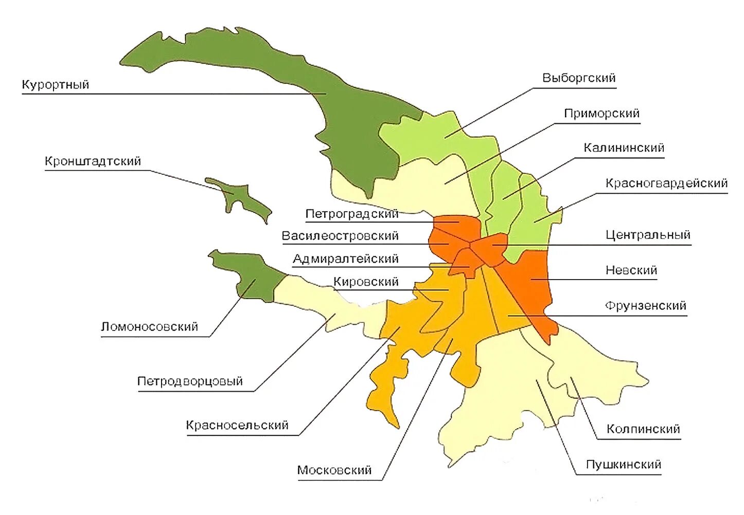 Районы санкт петербурга фото Районы спб на карте - блог Санатории Кавказа