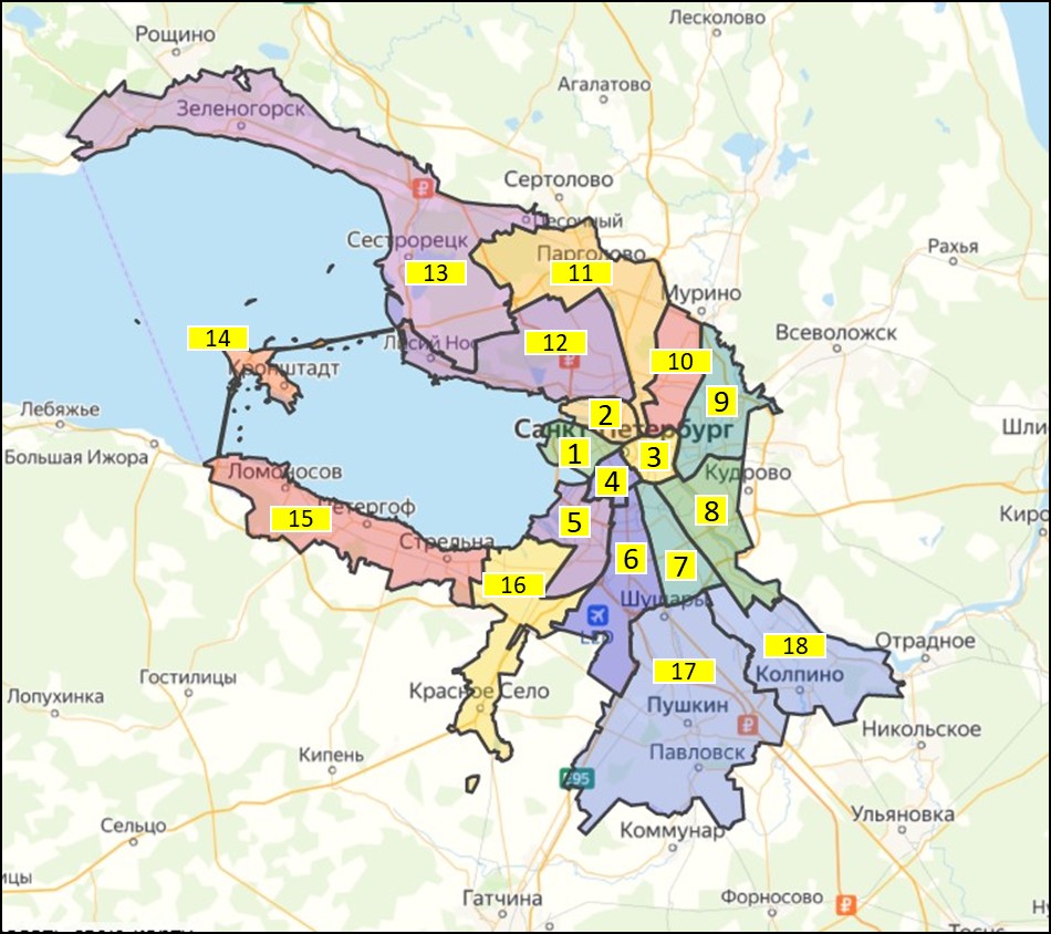 Районы спб фото карта Создать мем "петербург районы, карта границ районов санкт петербурга, границы ра