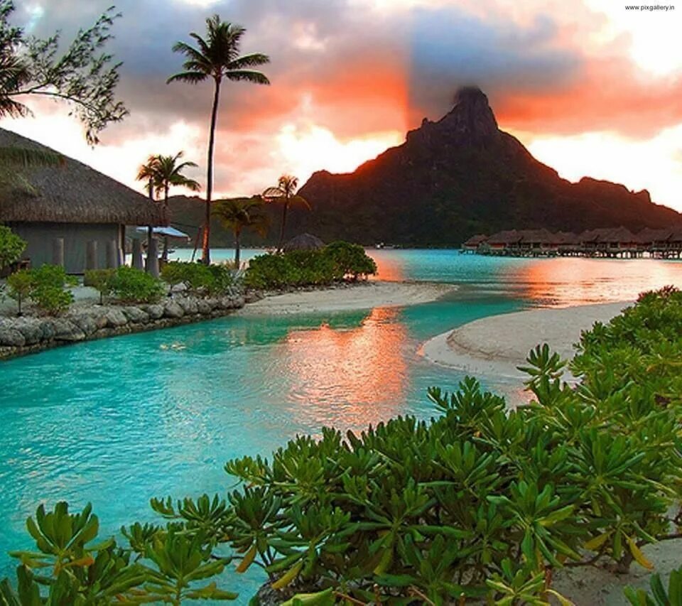 Райские условия на земле фото Bora Bora, French Polynesia, South Pacific Beautiful places, Vacation places, Pl