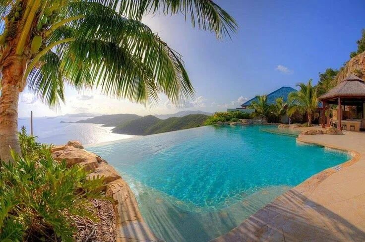 Райский остров фото картинки Amazing Things in the World: Wonderful British Virgin Island! Infinity pool, Bri