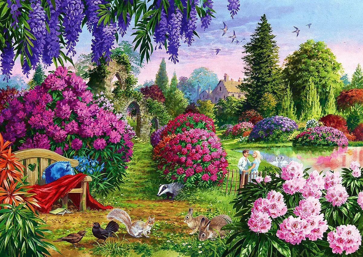 Райский сад фото Solve Flora Fauna jigsaw puzzle online with 117 pieces