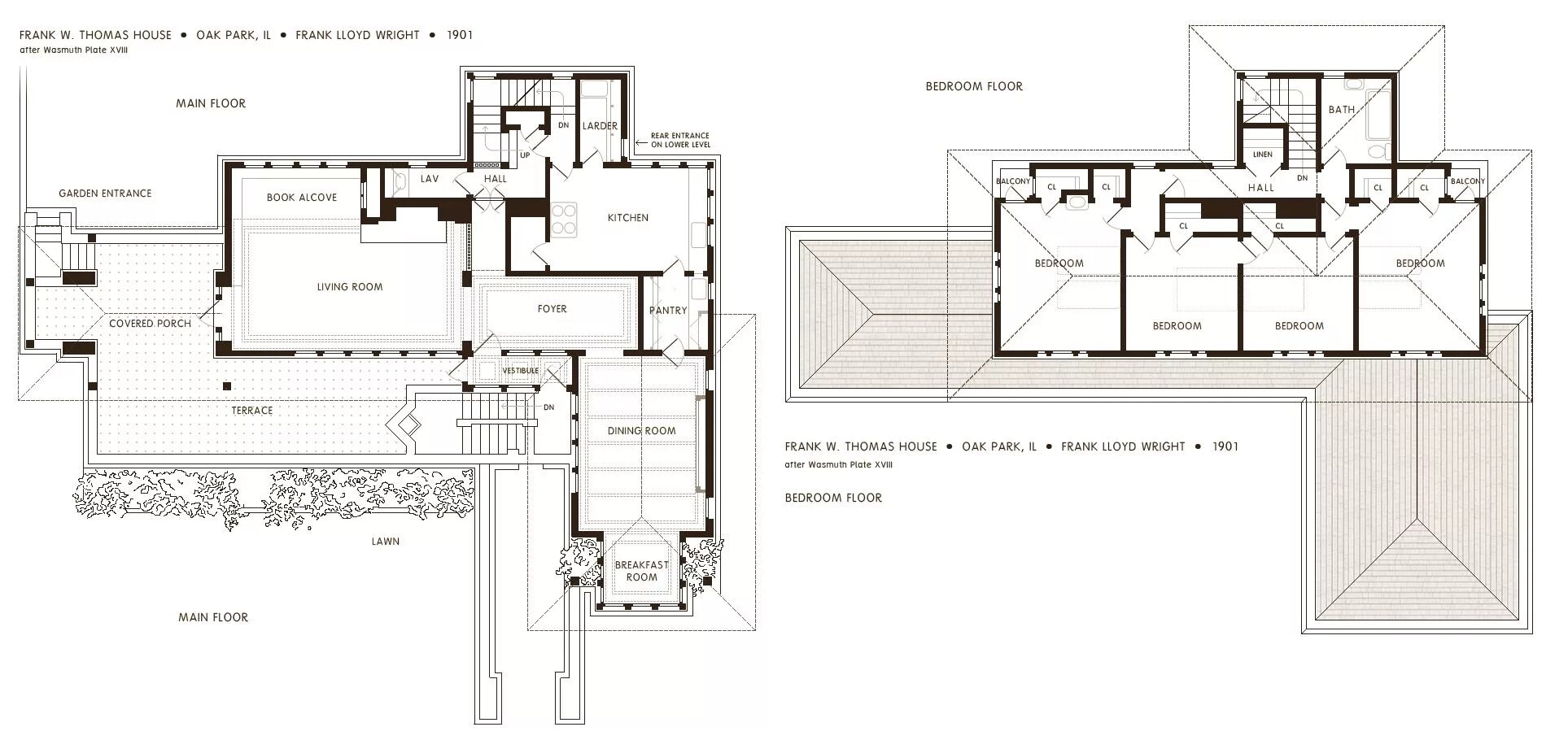 Райт дома планировки Frank Lloyd Wright Thomas House