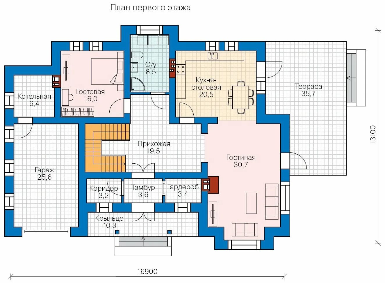 Райт дома планировки Проект газобетонного дома Catalog-Plans-58-10L (228,62кв. м, 17,66x13,86м, газоб