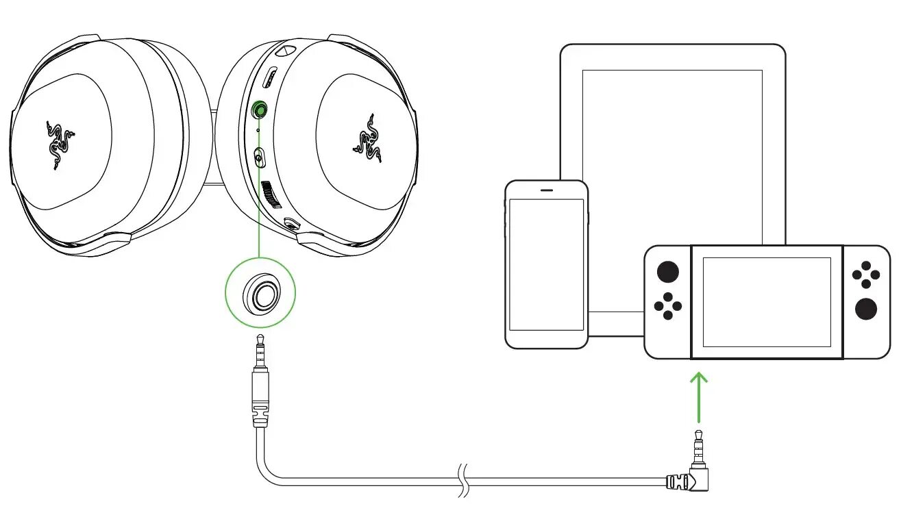 Райзер барракуда как подключить к пк RAZER Barracuda X Wirless Muti-Platform Gaming and Mobile Headset User Guide - M