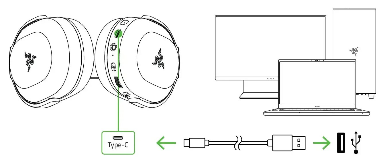 Райзер барракуда как подключить к пк RAZER Barracuda X Wirless Muti-Platform Gaming and Mobile Headset User Guide - M