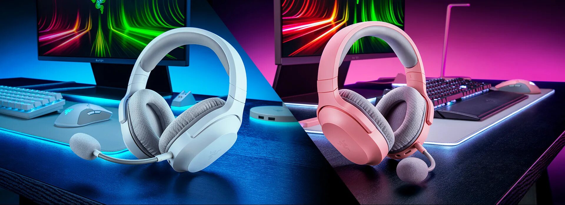 Райзер барракуда как подключить к пк Игровые наушники Razer Barracuda X - Quartz Pink, розовый - купить по доступной 