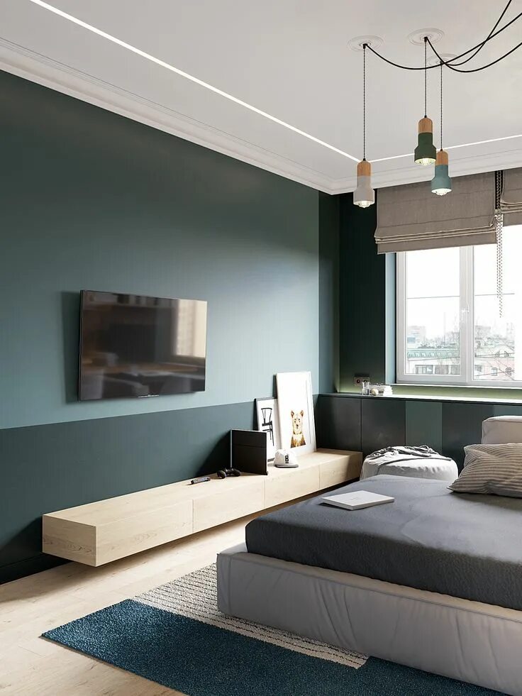 Разбавить интерьер комнаты De la couleur dans un appartement à Kiev Bedroom interior, Modern bedroom, Home 