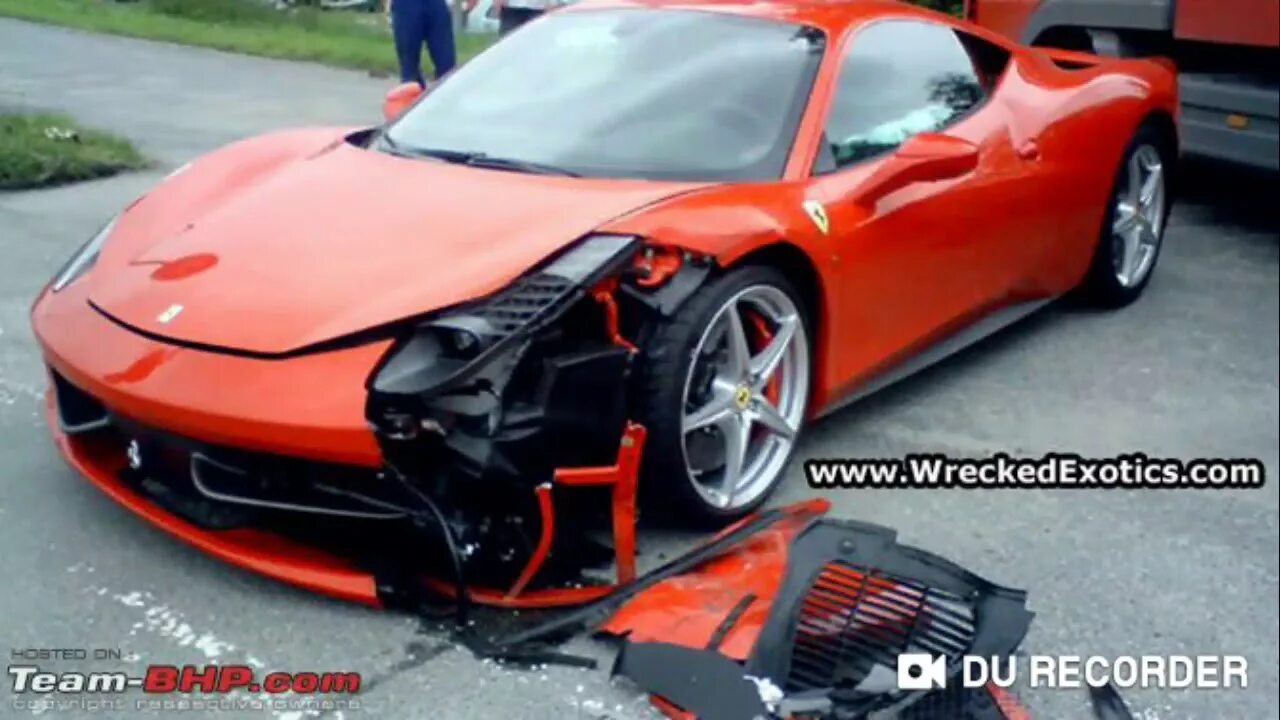 Разбили авто фото Wreaked Ferrari diy unlimited - YouTube