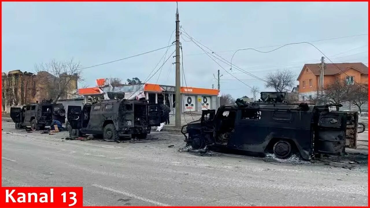 Разбили колонну под курском фото Ukrainian border guards destroy nine Russian vehicles - YouTube