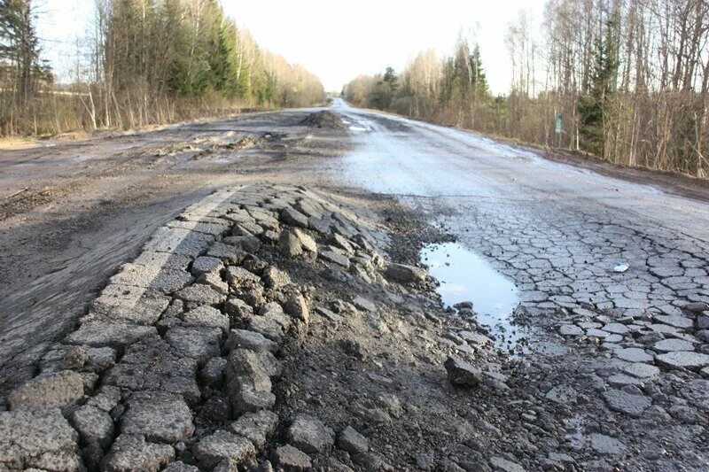 Разбитая дорога фото У вас плохие дороги? Попробуйте РосЯму! Мой личный опыт. Реконструкция деревенск