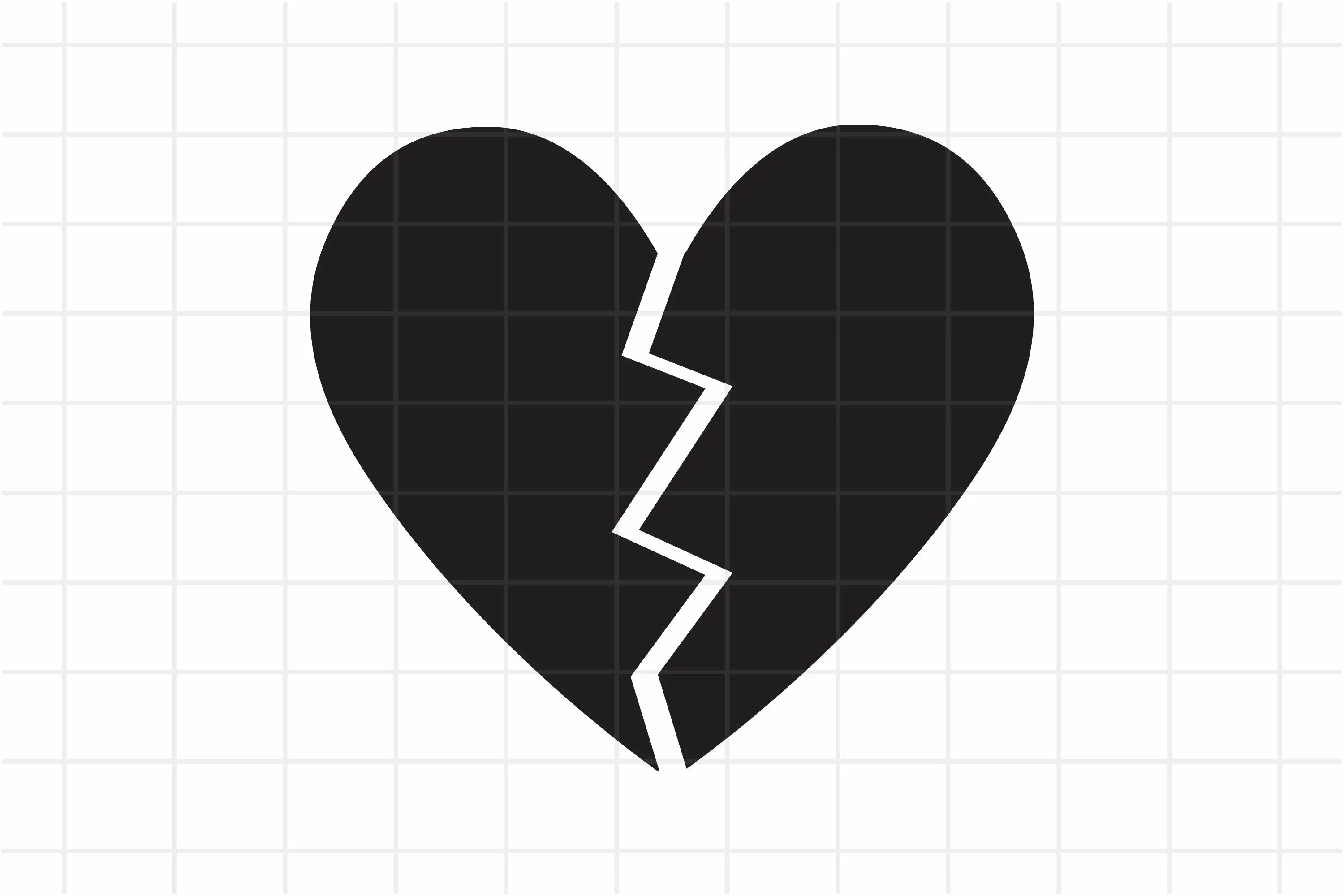 Разбитое сердце белое фото Broken Heart Template