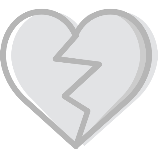 Разбитое сердце белое фото Broken heart Generic Grey icon