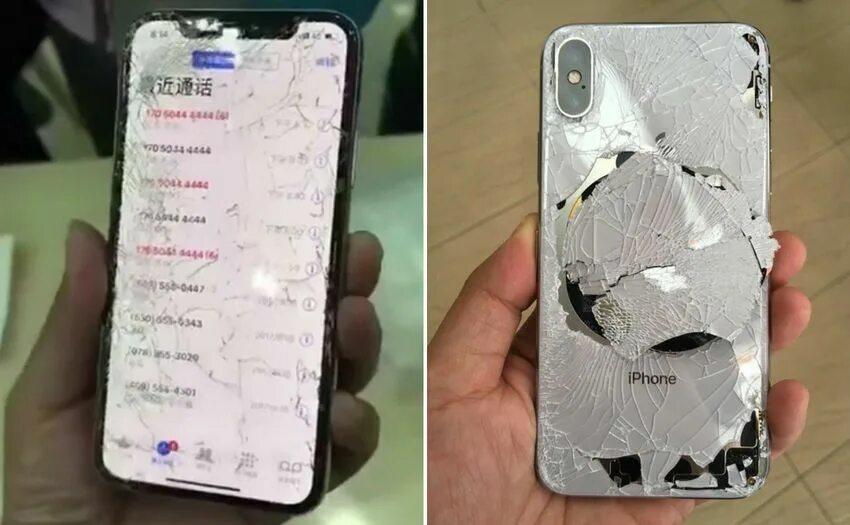 Разбитый айфон 15 про макс фото iPhone X cassé : un maladroit l'a déjà fait tomber, en vidéo