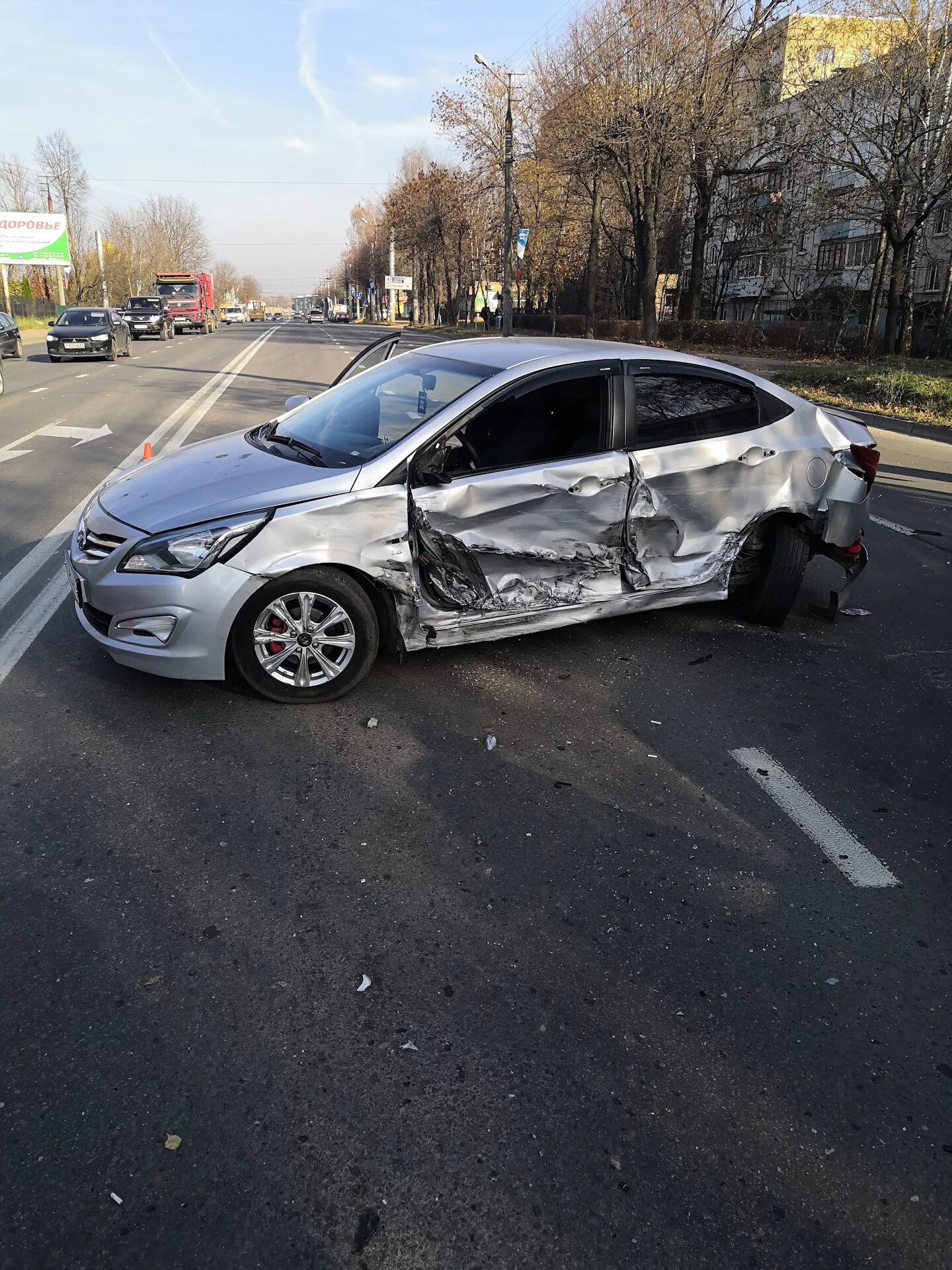 Разбитый хендай солярис фото Ну, что прощай *Почти Honda* - Hyundai Solaris, 1,6 л, 2015 года ДТП DRIVE2