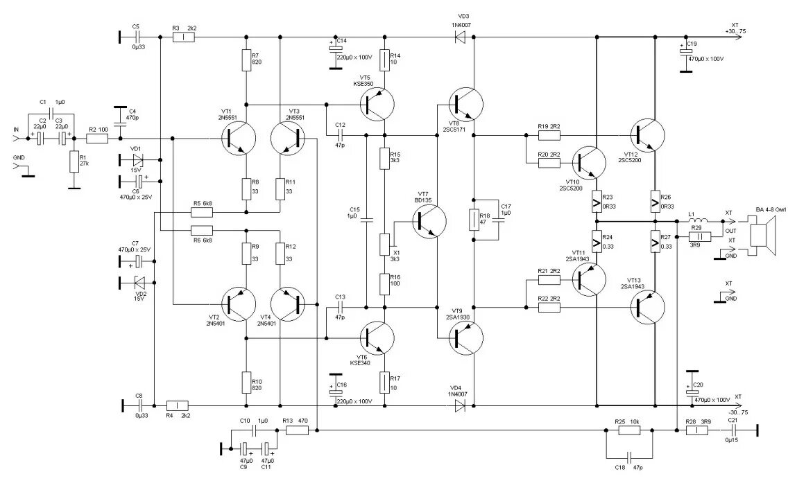 Разбор схемы усилителя Усилитель мощности звуковой частоты " Ланзар " - DRIVE2