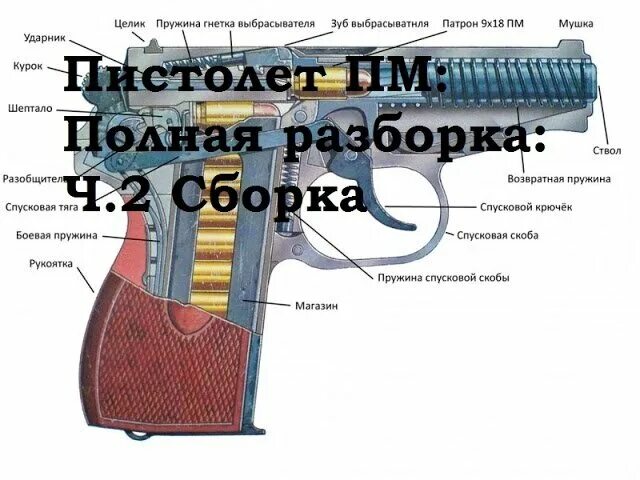 Разборка макарова порядок Порядок неполной разборки ПМ - пошаговая инструкция для самостоятельного ремонта