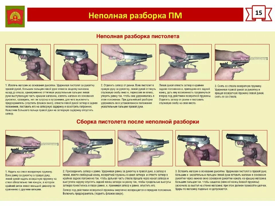 Разборка макарова порядок Картинки РАЗБОРКА И СБОРКА ПИСТОЛЕТА ПМ