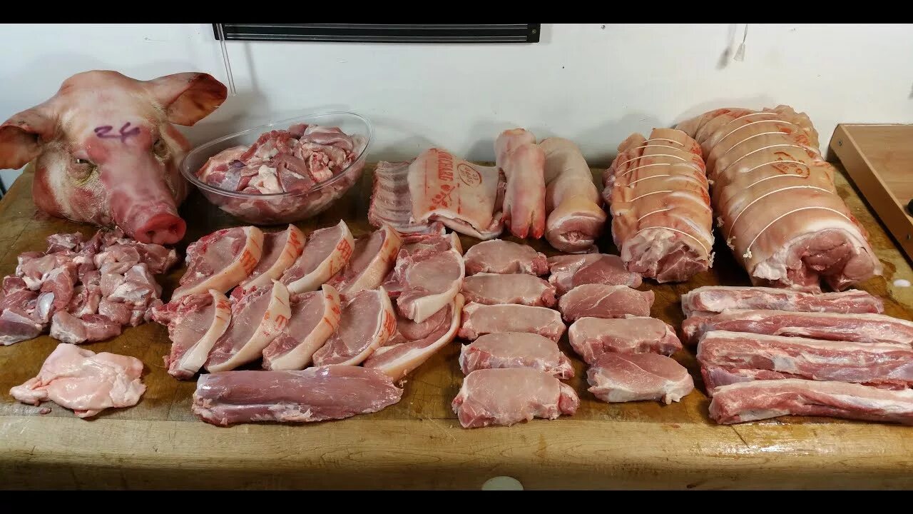 Разделанная свинина фото How To Butcher A Pig Nose To Tail. TheScottReaProject - YouTube