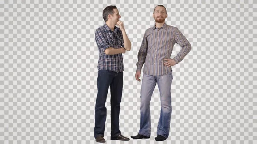 Разделить фото на части в полный рост PNG Two People Talking, Two Men In Casual Stan (59.52 Kb) Free PNG HDPng