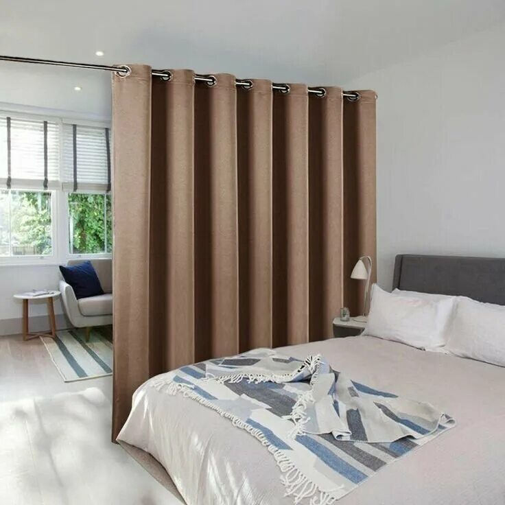 RoomDividersNow Premium Heavyweight Room Divider Curtain, 8ft Tall x 5ft Wide (D