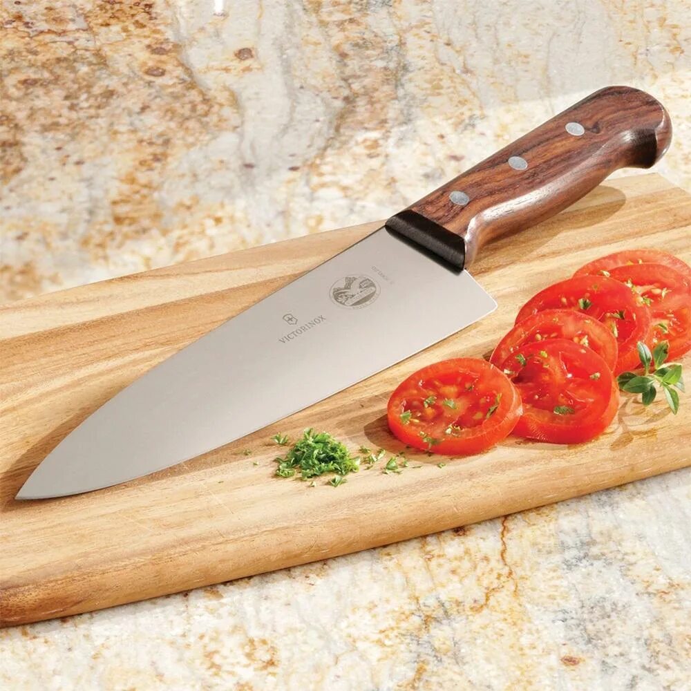 Разделочный нож для мяса фото Нож разделочный 20 см Victorinox Wood коричневый в Москве, купить за 9736 руб. (