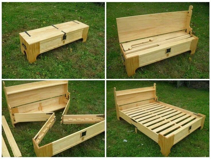 Раздвижная на дачу своими руками Chest to bed Diy bench, Woodworking projects diy, Furniture projects