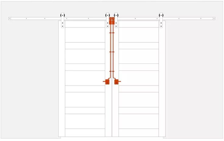 Раздвижные двери своими руками чертежи How to Lock a Sliding Barn Door Rustica Hanging barn doors, Barn door latch, Bar