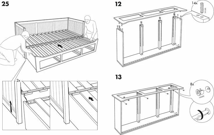 Раздвижные кровати икеа инструкция по сборке Handleiding Ikea Hemnes bedbank (pagina 1 van 12) (Dansk, Deutsch, English, Espa