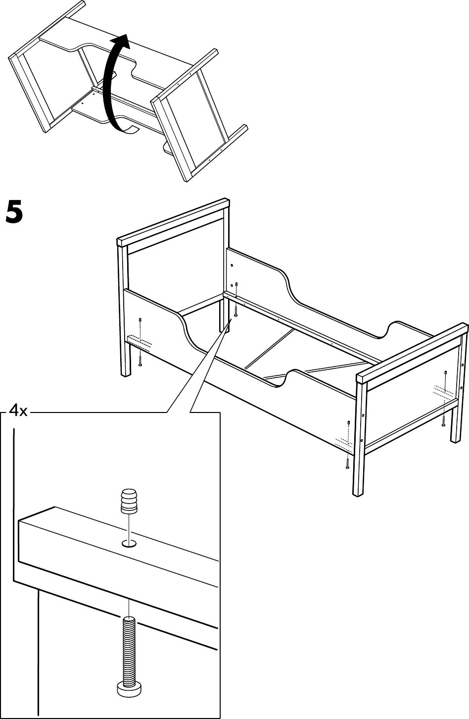 Раздвижные кровати икеа инструкция по сборке Handleiding Ikea SUNDVIK Kinderbed (pagina 7 van 8) (Nederlands, Duits, Engels, 