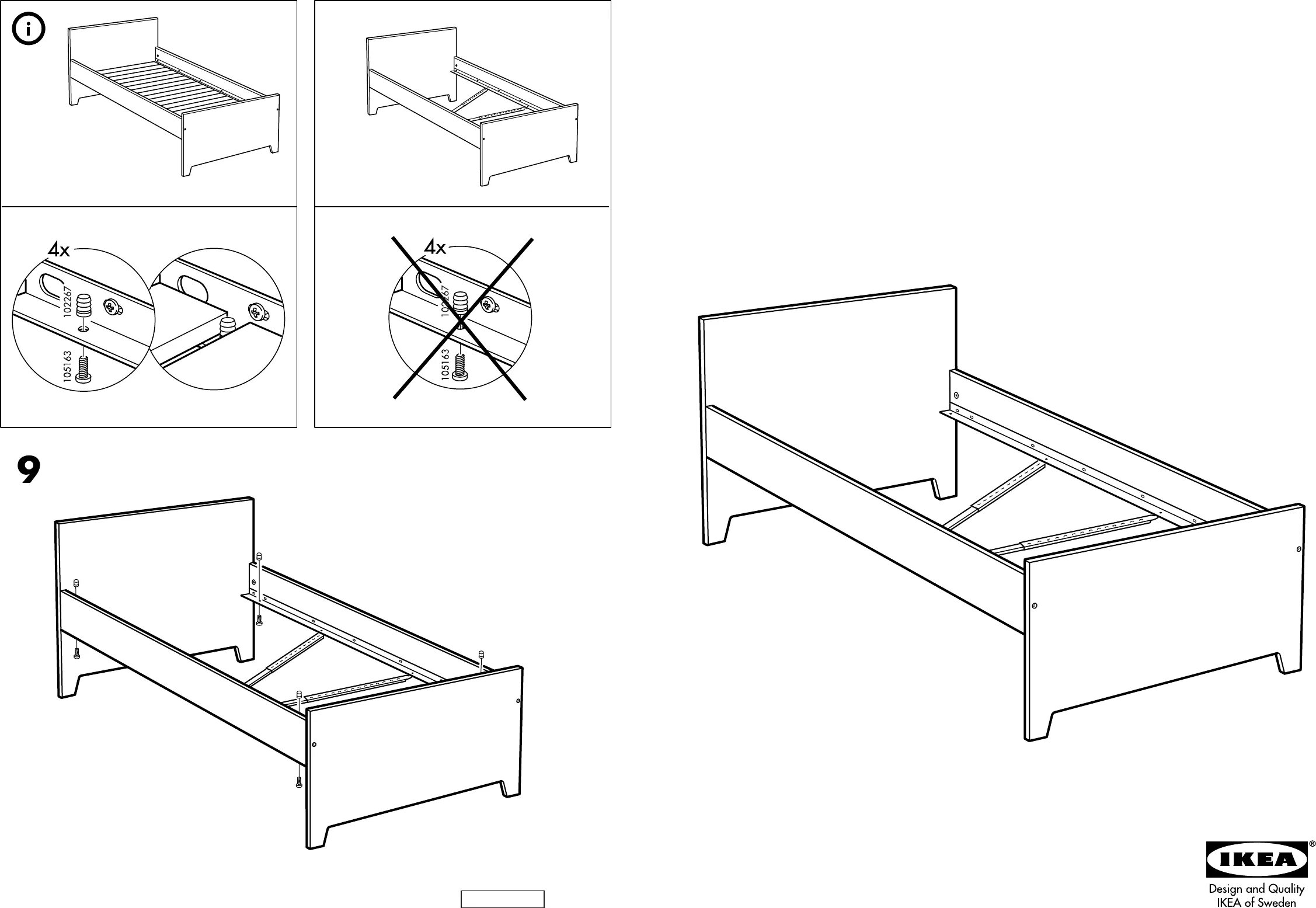 Раздвижные кровати икеа инструкция по сборке Handleiding Ikea Robin bed (pagina 1 van 4) (Nederlands, Duits, Engels, Frans, I