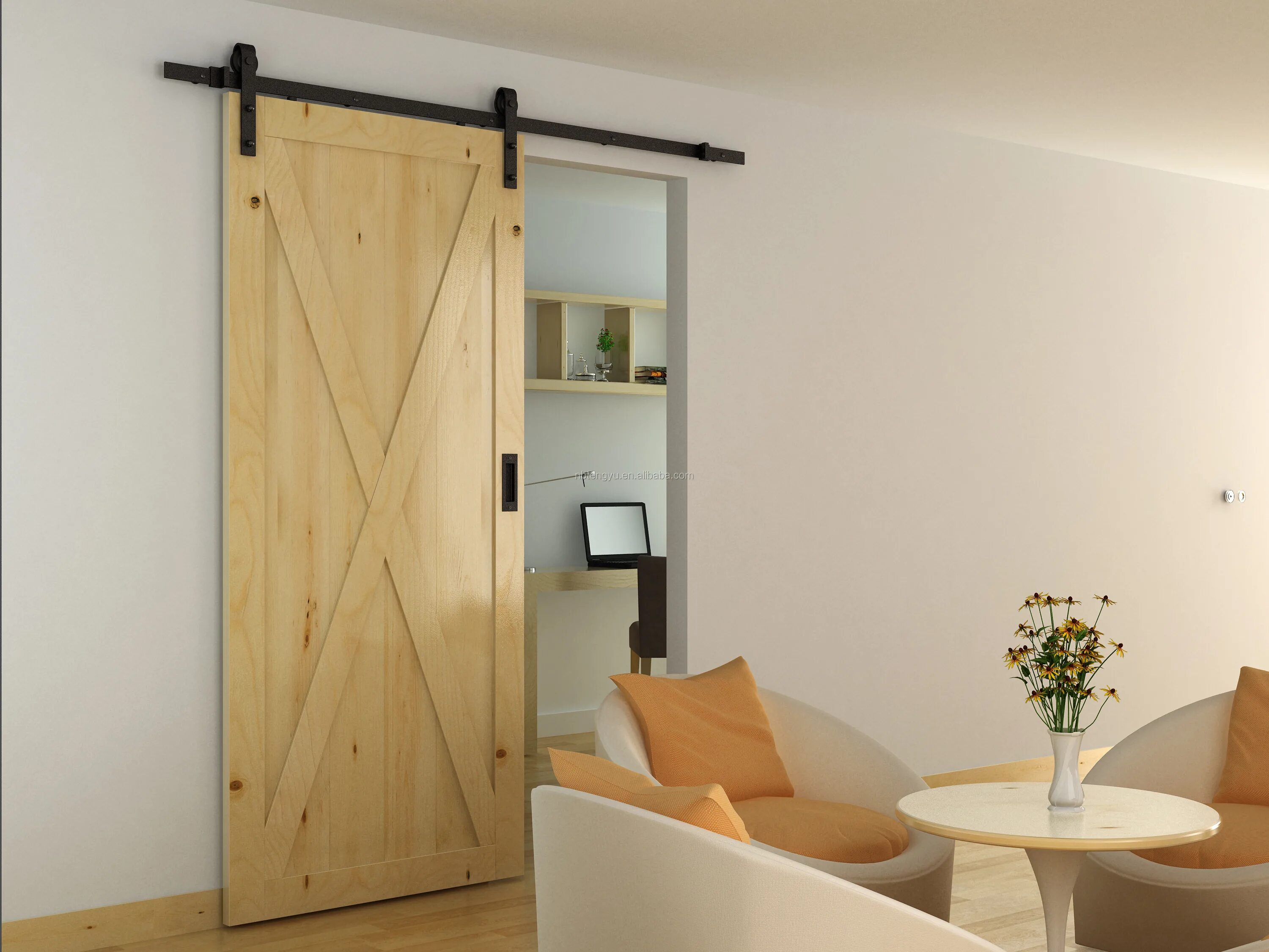 Раздвижные самодельные Sliding Barn Door With X Brace Sliding Wood Panel Double Front Door Designs - Bu