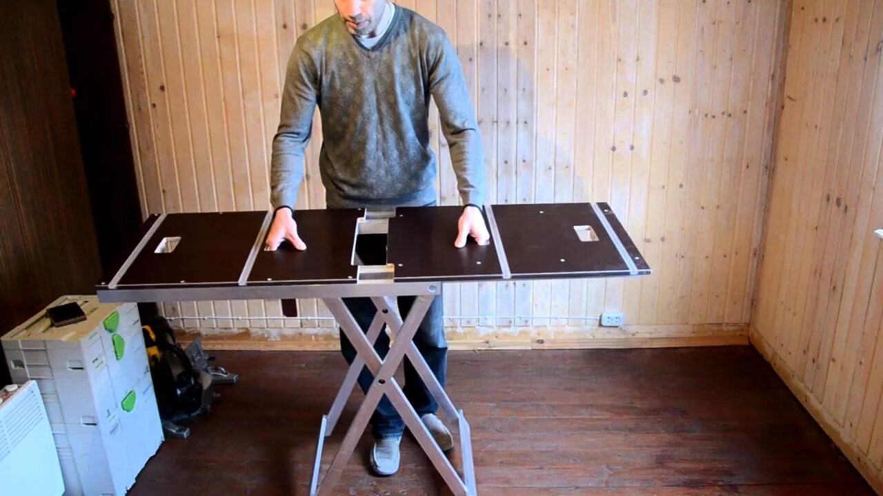 Раздвижные самодельные Тележка - верстак раскладной 2016 (обзор) ; Folding Workbench and Cart - YouTube