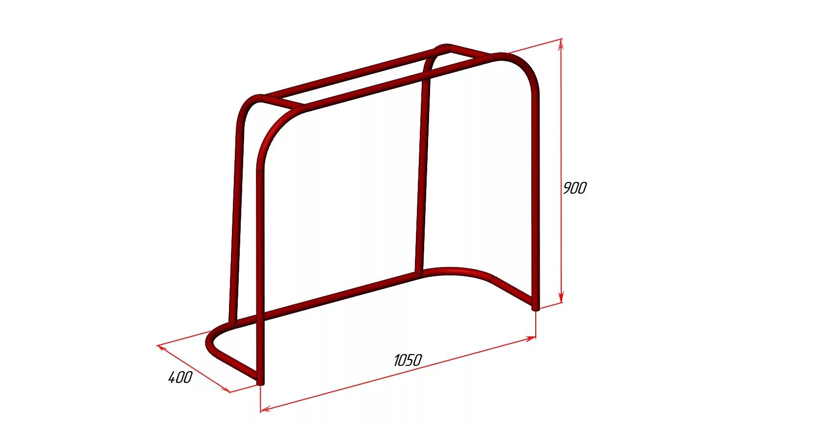 Размер хоккейных ворот с шайбой чертеж Ворота для флорбола - Чертежи, 3D Модели, Проекты, Игровое оборудование, тренаже