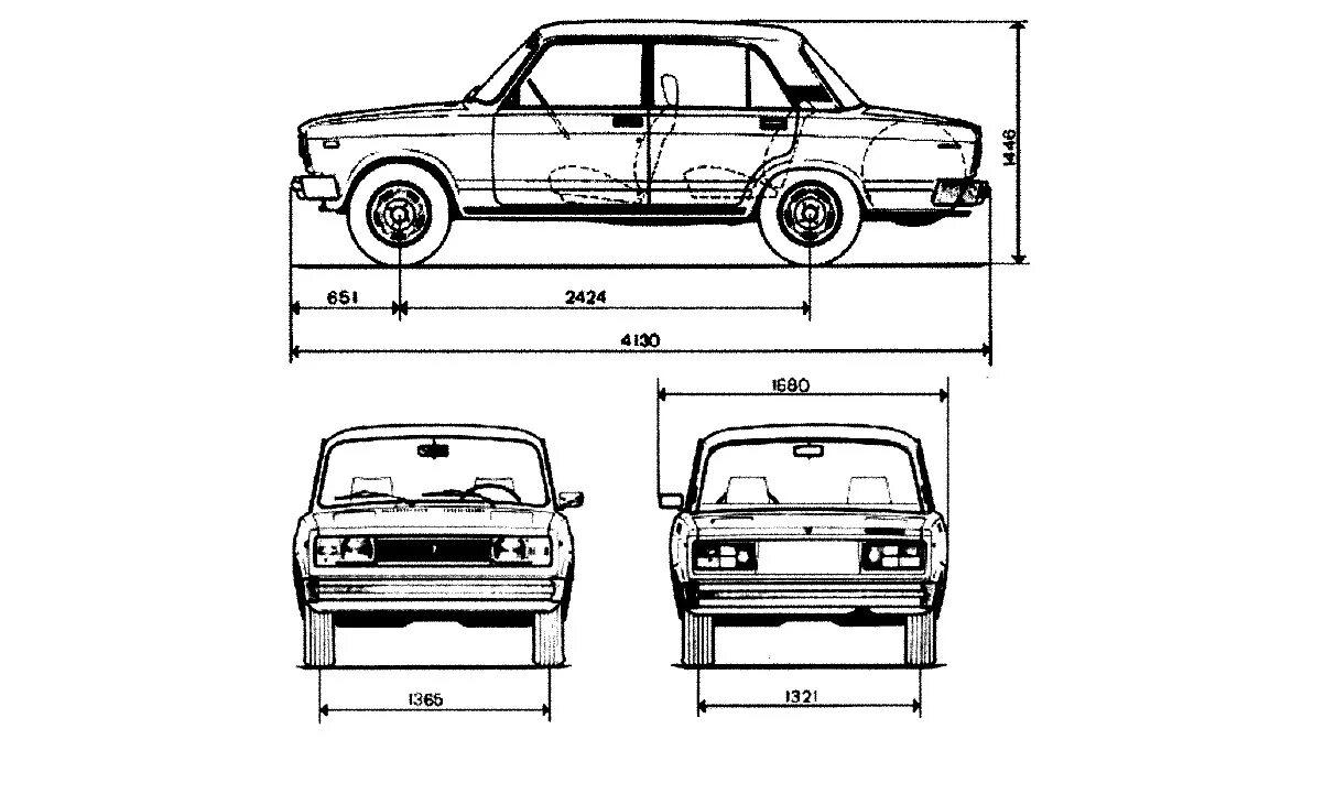 Размер ваз 2107 фото ВАЗ-2105 Жигули