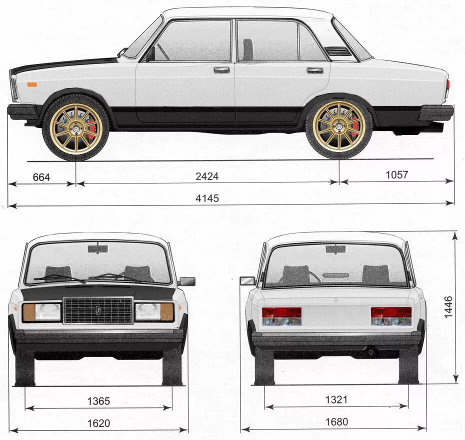 Размер ваз 2107 фото подскажите) - Lada 2107, 1,7 л, 1997 года тюнинг DRIVE2